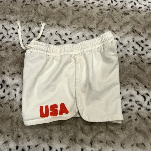 By Together 100% Cotton French Terry Shorts With USA Patch Size S - Picture 8 of 8